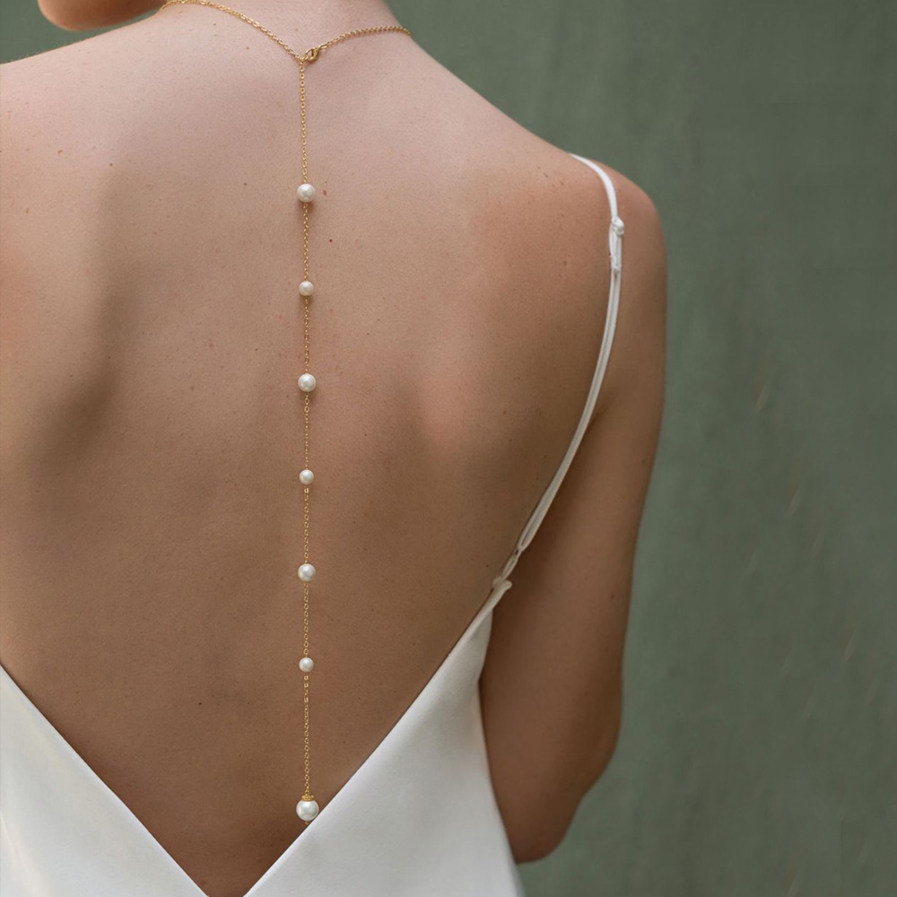 Body Jewelry For Backless Dress - Collier bohème en chaîne arrière pour