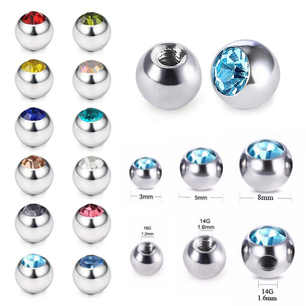 Body Jewelry Replacement Ball - Bijoux de piercing d'oreille en acier