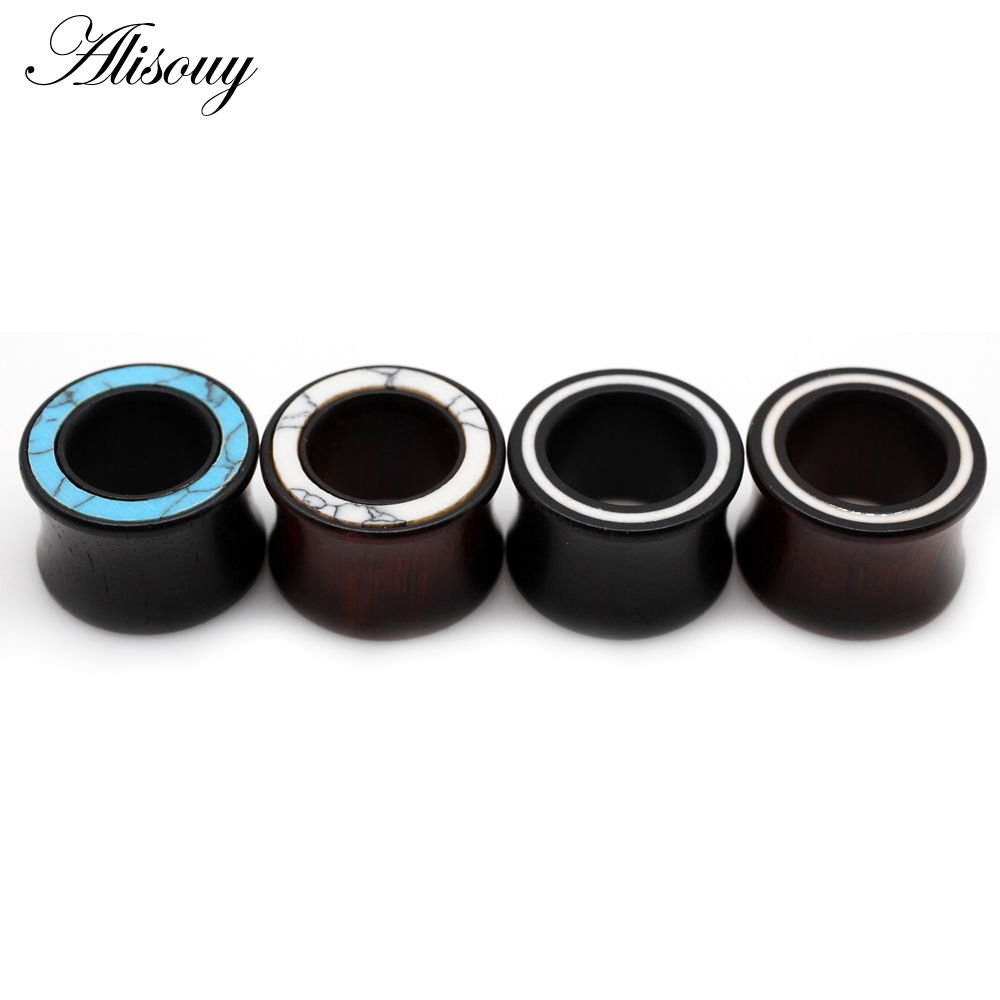 Body Jewelry High End - Alisouy-Piercing d'oreille en bois, ligne blanche,