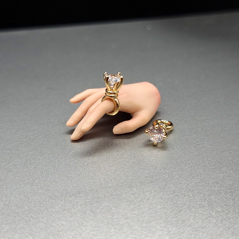 Body Jewelry Real Diamonds - Mini bague en diamant à l'échelle