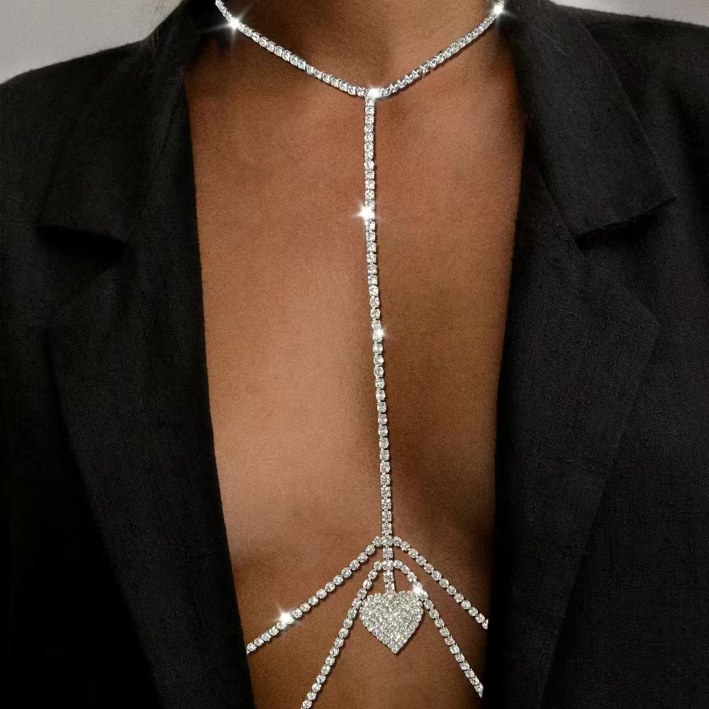 Body Jewelry High End - Chaîne de taille en strass en