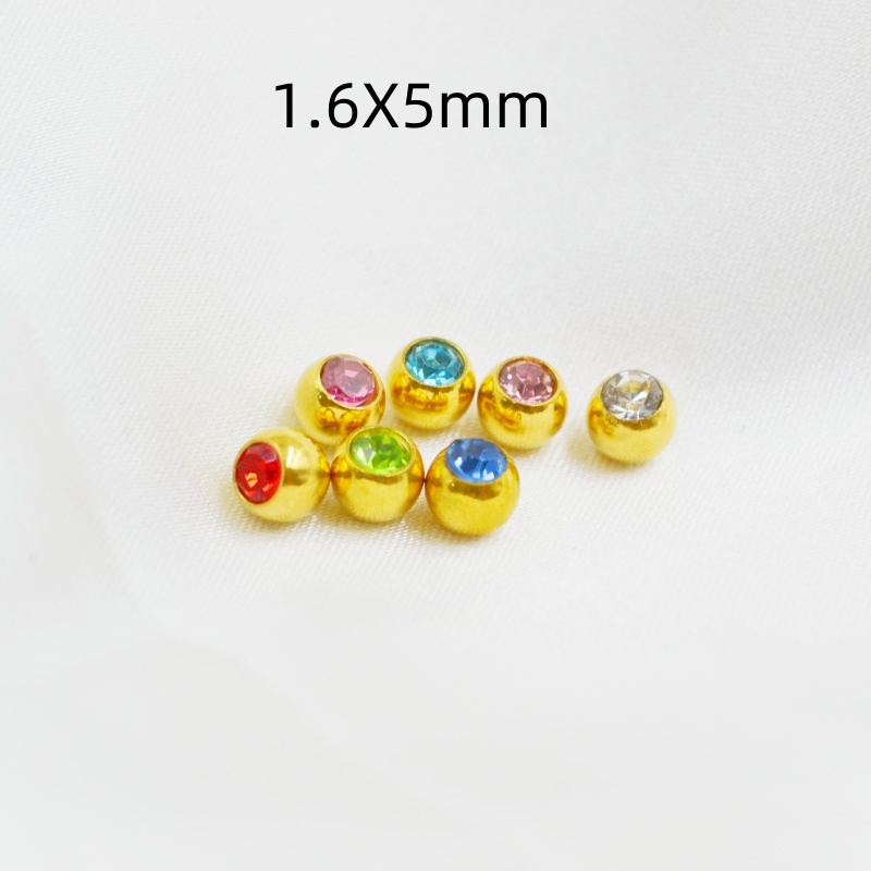 Body Jewelry Replacement Ball - Boule de pierres précieuses en cristal,