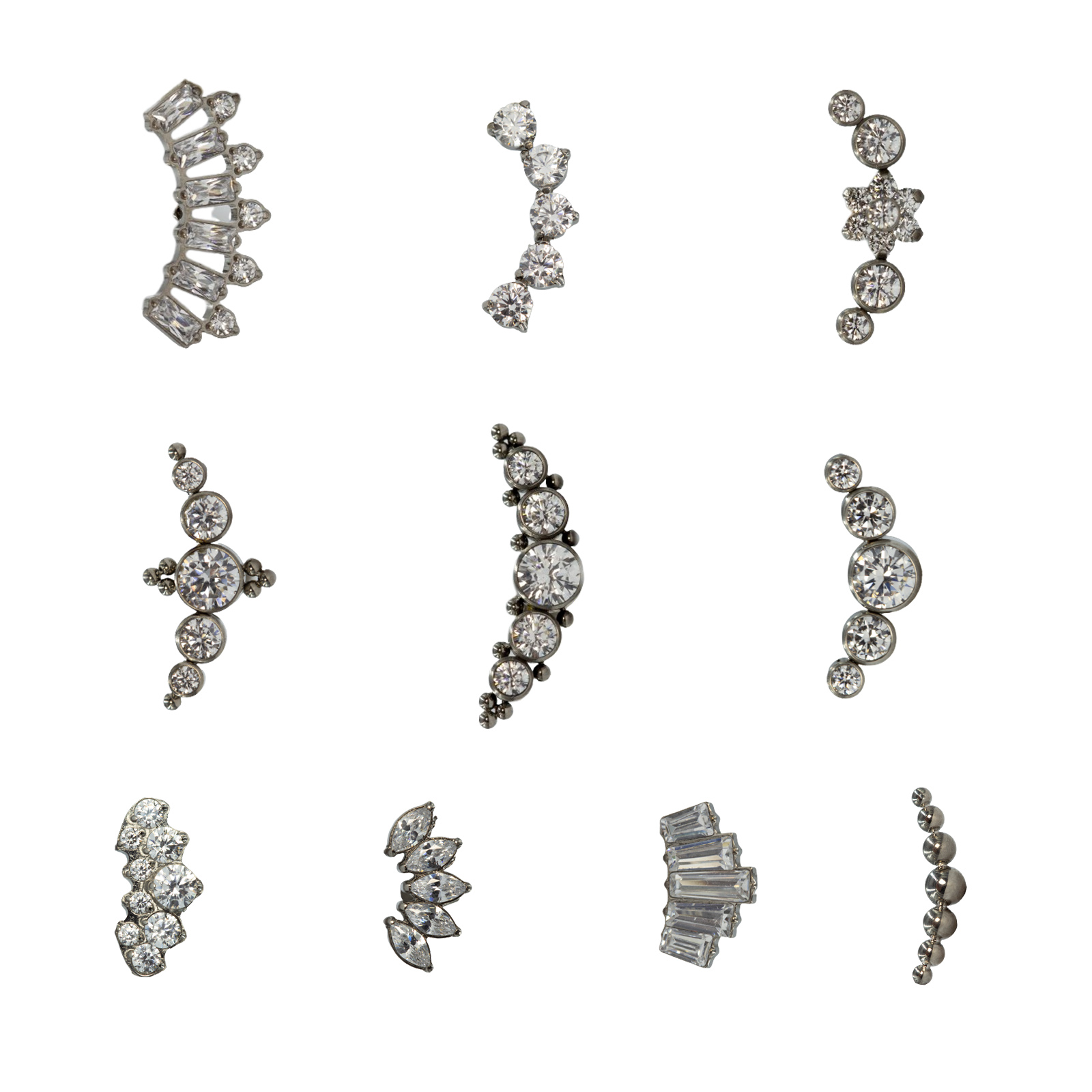 Body Jewelry Implant Grade - Couronne à filetage interne en titane