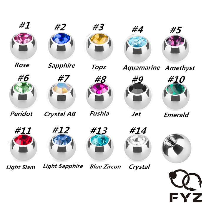 Body Jewelry Replacement Ball - Pièces de rechange en acier chirurgical