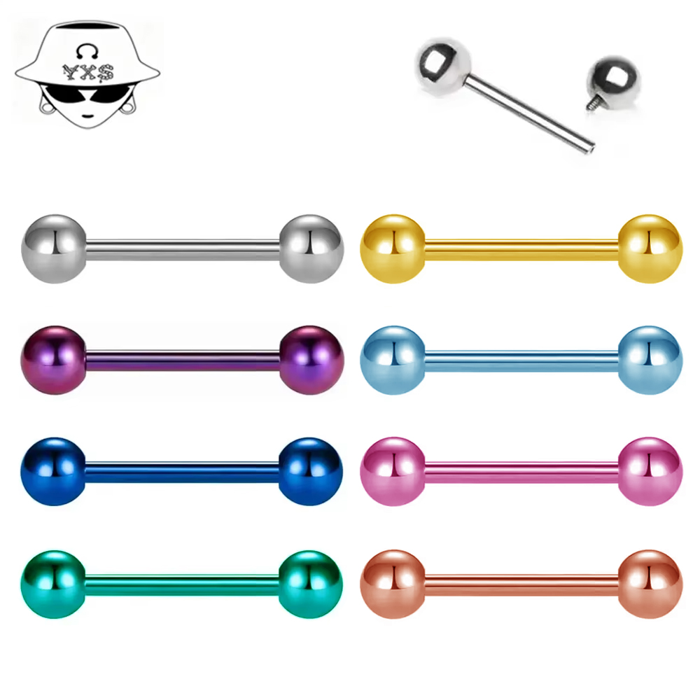 Body Jewelry Implant Grade - Lot de 2 barres droites en