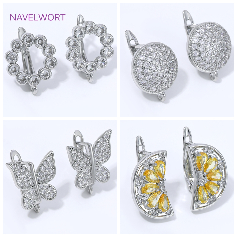 Body Jewelry Diy - Crochets d'oreilles en forme d'éventail plaqués