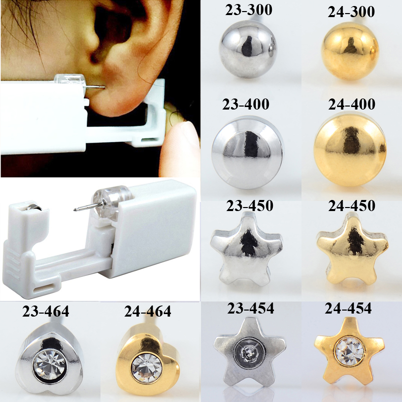 Body Jewelry Ear Plugs - Kit de perçage d'oreille jetable sans