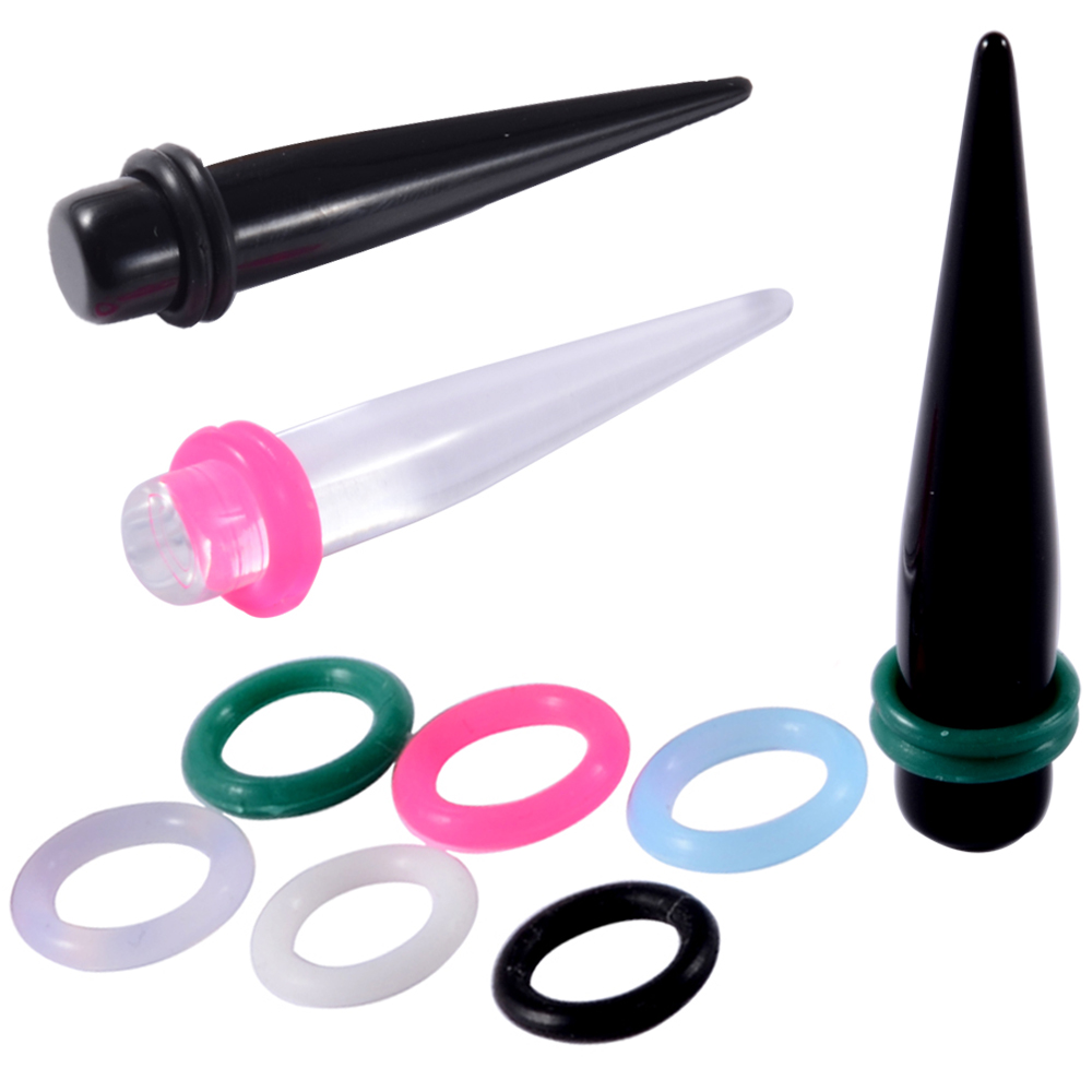 Body Jewelry Ear Plugs - Extenseur de cône d'oreille en caoutchouc,
