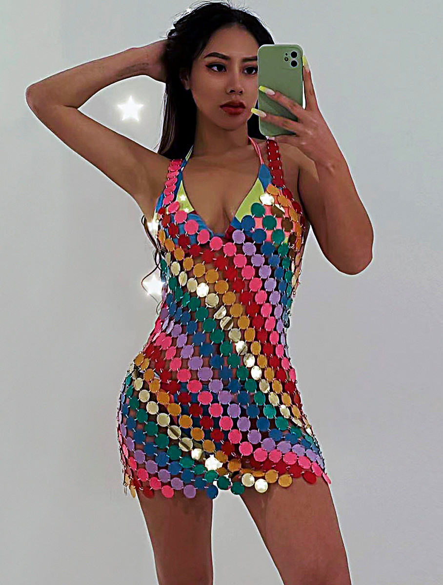 Body Jewelry For Backless Dress - Body EquiCosporina Hollow Out Short fur