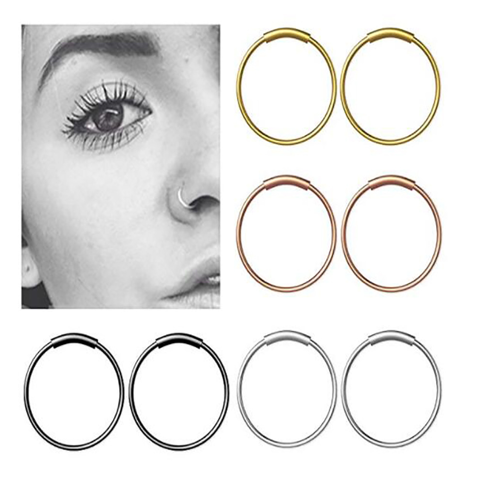 Body Jewelry Lip Ring - Lot de 3 anneaux continus sans