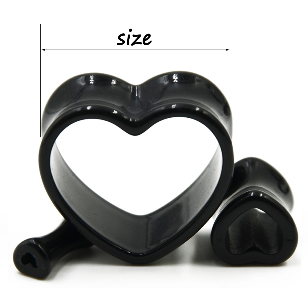 Acrylique amour noir blanc en  - Body Jewelry Ear Plugs avis et prix