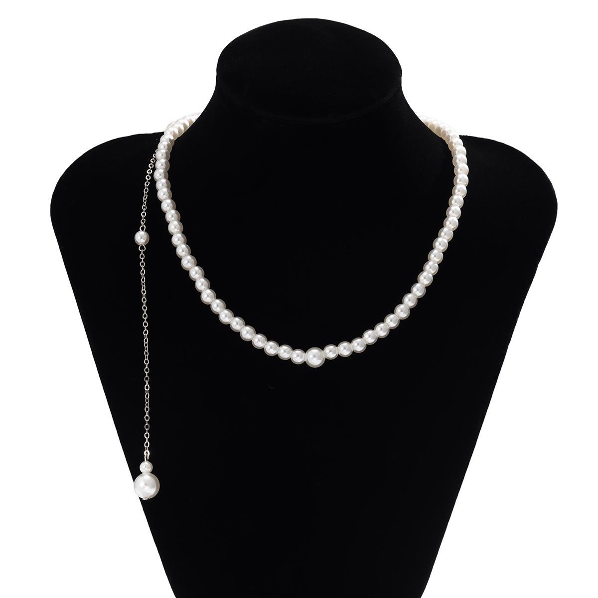 Collier long en perles d'imita - Body Jewelry For Backless Dress avis et prix