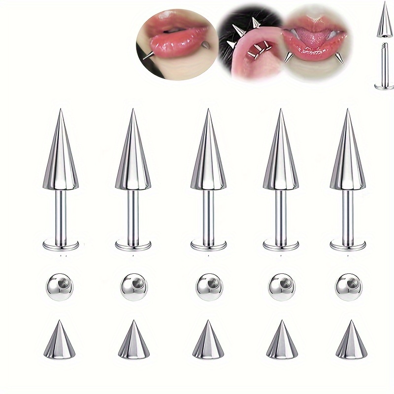5pcs Spikes punk boucles d'ore - Body Jewelry Replacement Ball avis et prix