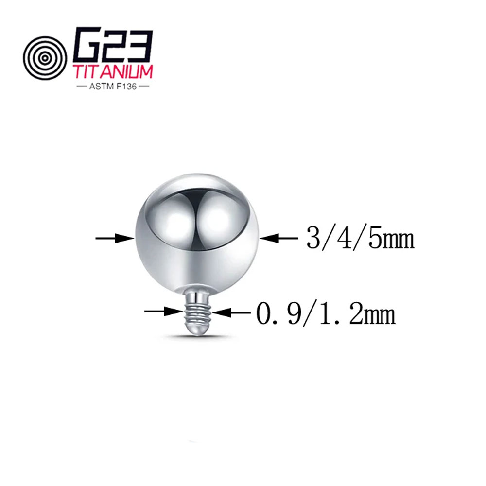 Boule filetée externe en titan - Body Jewelry Replacement Ball avis et prix