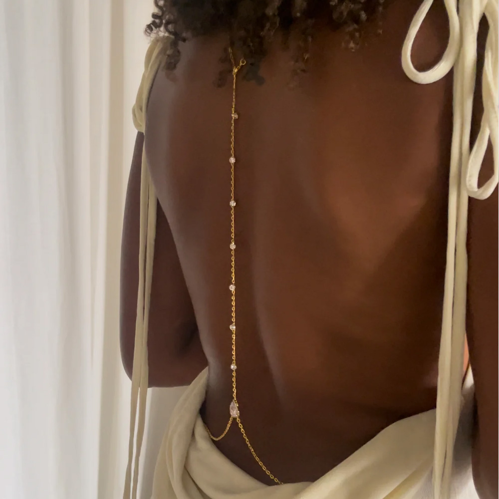 Stonefans luxe goutte d'eau Zi - Body Jewelry For Backless Dress avis et prix
