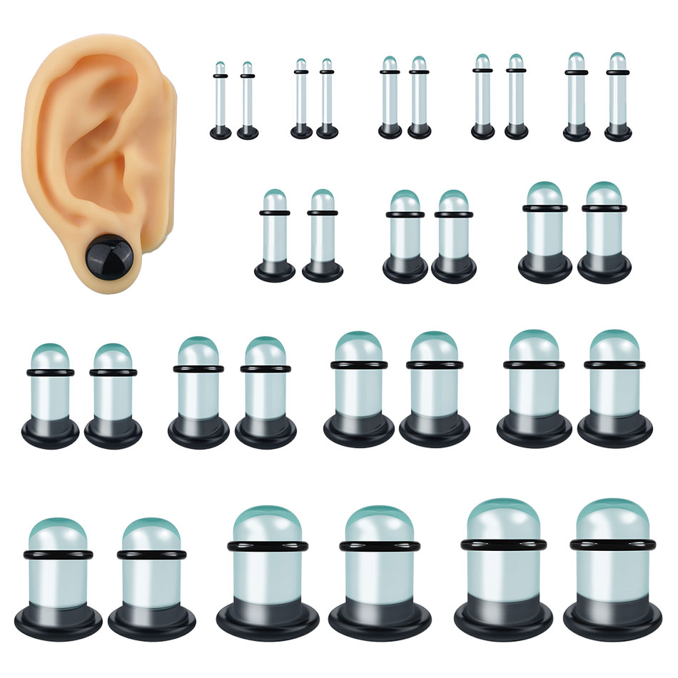 Jauges d'oreille en verre, Kit - Body Jewelry Ear Plugs avis et prix