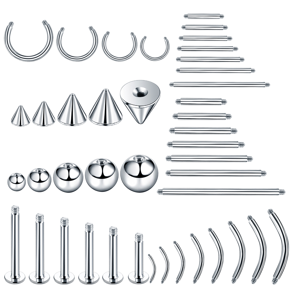 100 pcs/lot acier boucle d'ore - Body Jewelry Replacement Ball avis et prix