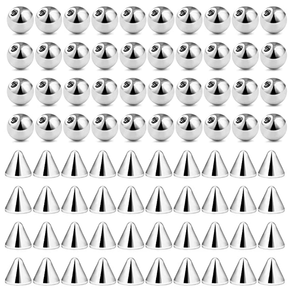 80Pcs 3-5MM 316L Surgical Stee - Body Jewelry Replacement Ball avis et prix