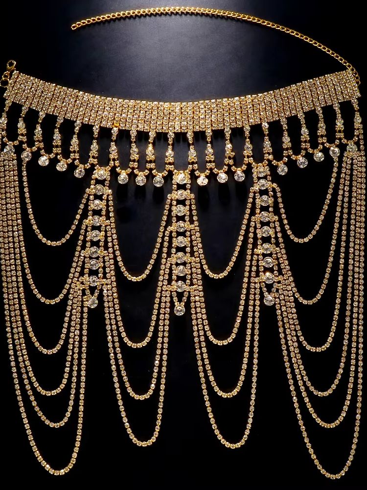 Chaîne de corps en strass et c - Body Jewelry High End avis et prix