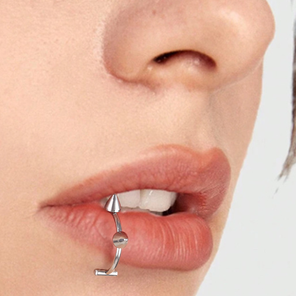 Faux rivet en forme de C en ac - Body Jewelry Lip Ring avis et prix