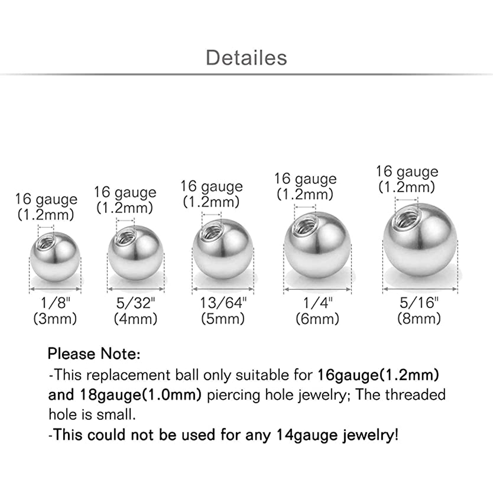 Boules de rechange pour bijoux - Body Jewelry Replacement Ball avis et prix