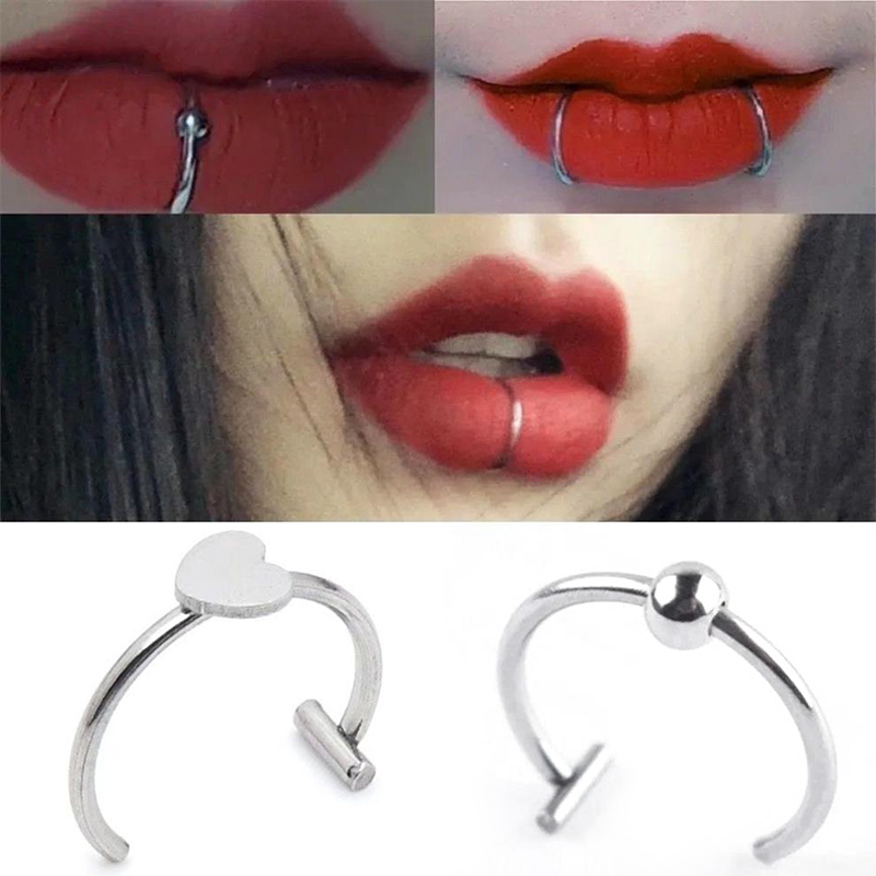 Faux anneau de nez en acier in - Body Jewelry Lip Ring avis et prix