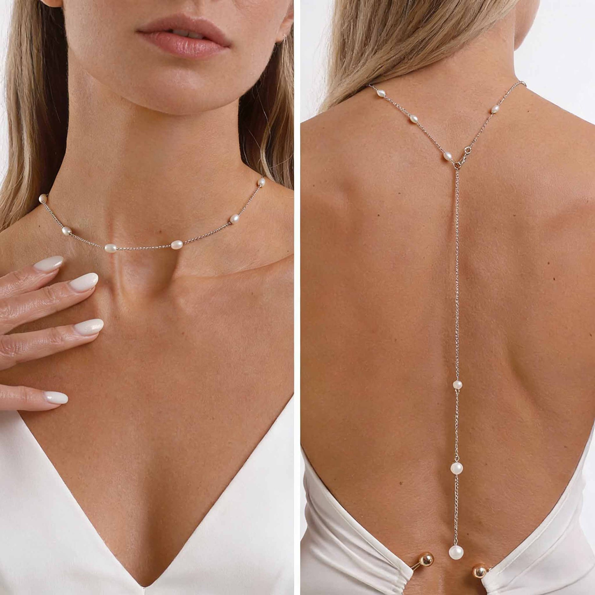 Collier élégant pour le dos av - Body Jewelry For Backless Dress avis et prix