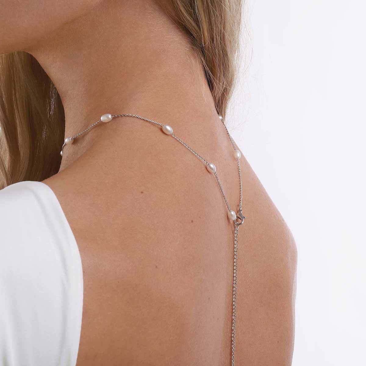 Collier élégant pour le dos av - Body Jewelry For Backless Dress avis et prix