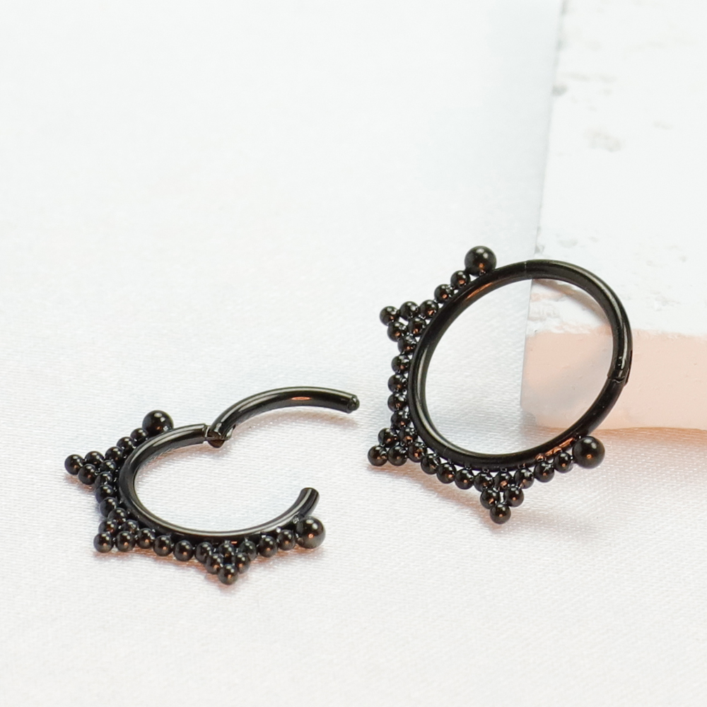 F136 titane Piercing noir nez  - Body Jewelry Implant Grade avis et prix