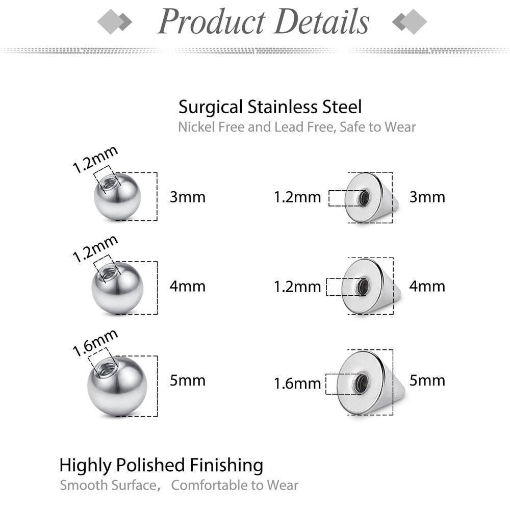 Lot de 1 à 157 pièces de fauss - Body Jewelry Replacement Ball avis et prix