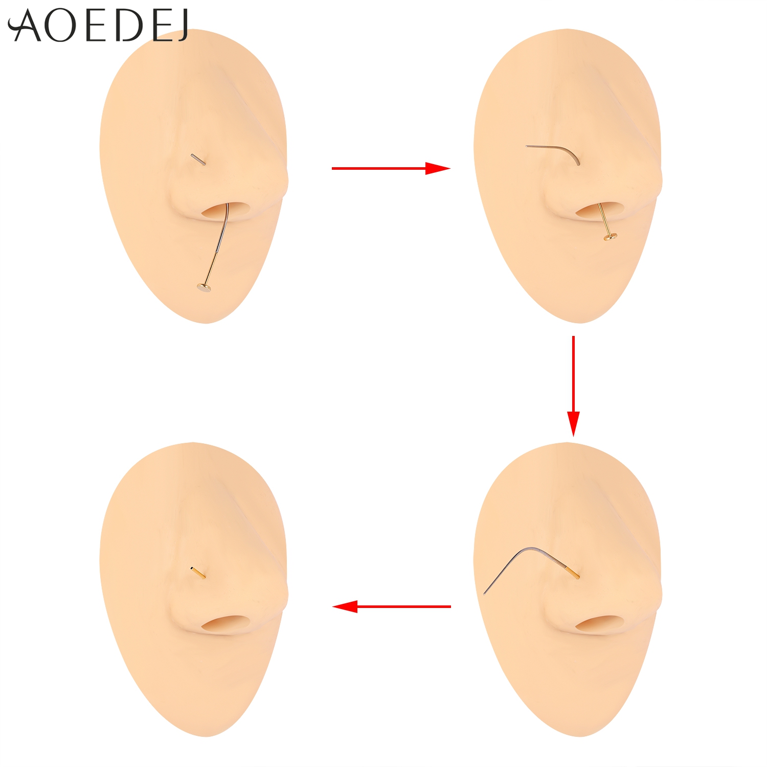 AOEDEJ 1 pièce en acier inoxyd - Nostril Screw Pin avis et prix